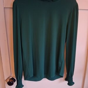 Adrianna Papell Forest Green Blouse